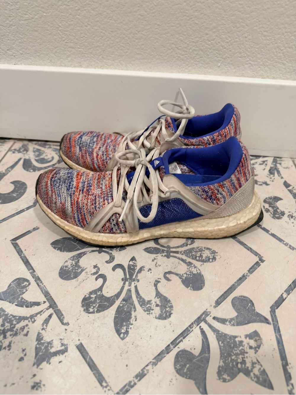 Adidas by Stella McCartney Women's Running Sneakers in Gray and Cream